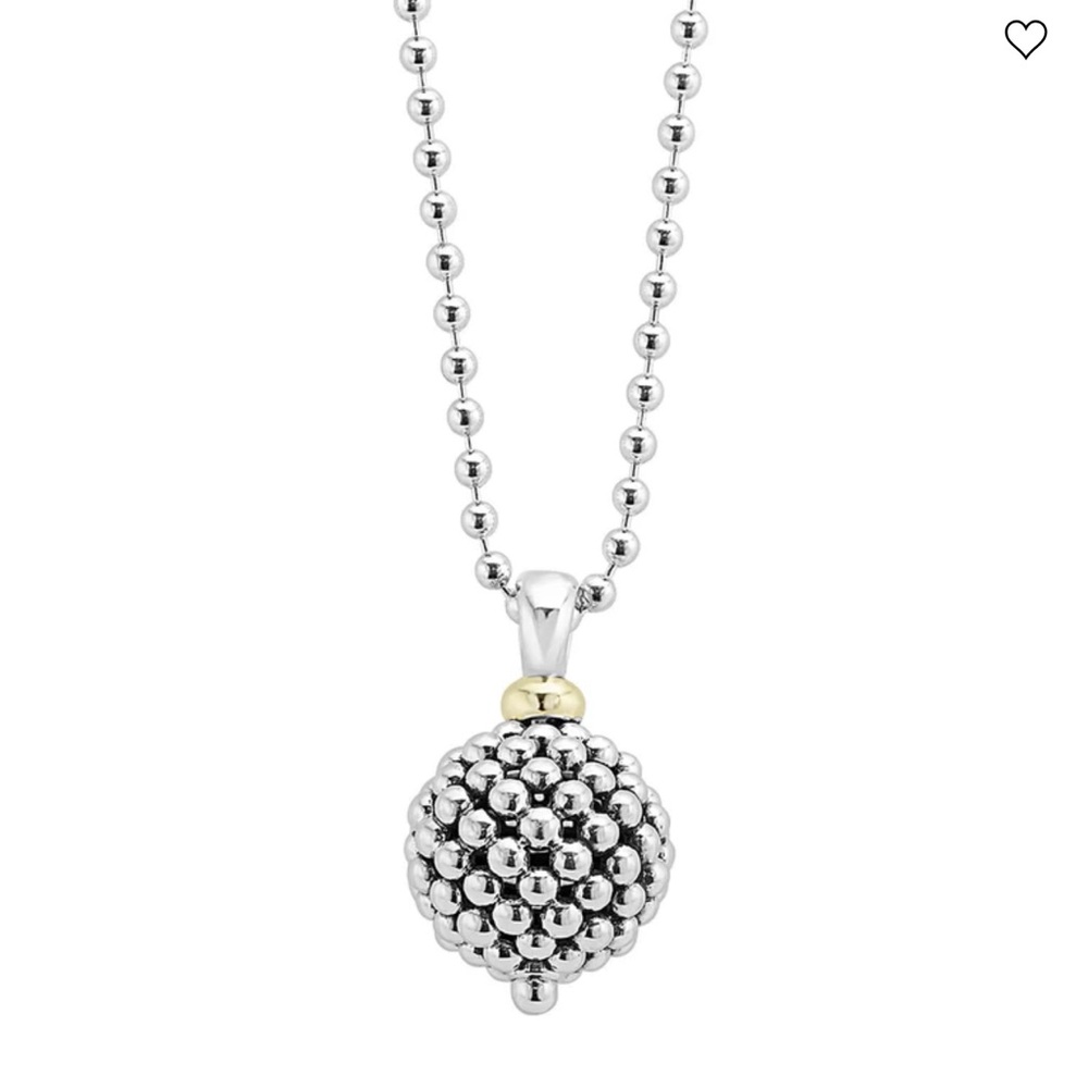 LAGOS Sterling Silver Beaded Necklace with 18kt yellow Gold Accent
